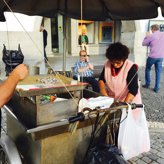 A roasted chestnut street vendor in Evora. “The locals looked at me as someone from there and I know what's worth seeing," says Rui Correia.