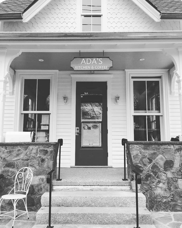 Front steps of the former Ada’s Variety Shop, newly renovated by Ada’s family and opening as Ada’s Kitchen + Coffee on Monday, February 22nd. 