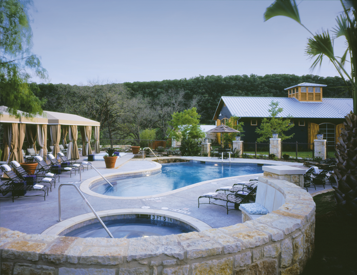 The pool at Lake Austin Spa Resort is quintessential Southwest chic.
