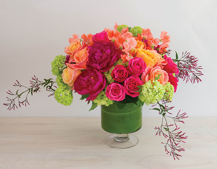Peonies, garden roses, hydrangeas and other stems, by Winston Flowers 