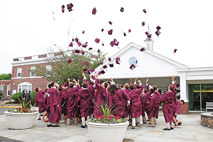 St.-Luke's-graduation-hat-toss