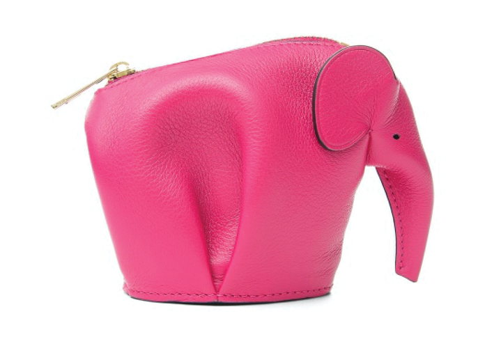 hot pink loewe fushia elephant coin purse