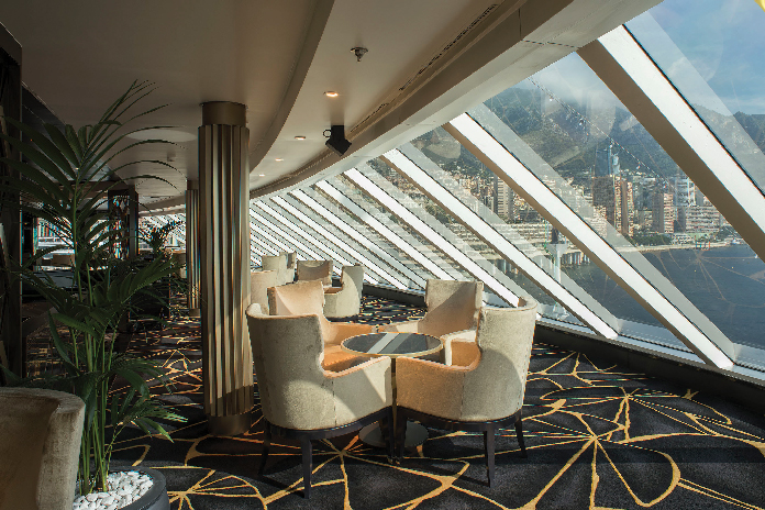 Capture sweeping views from this Regent Seven Seas vessel’s Observation Lounge.