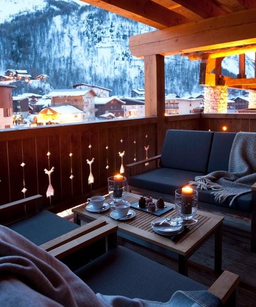Houzz French Ski balcony