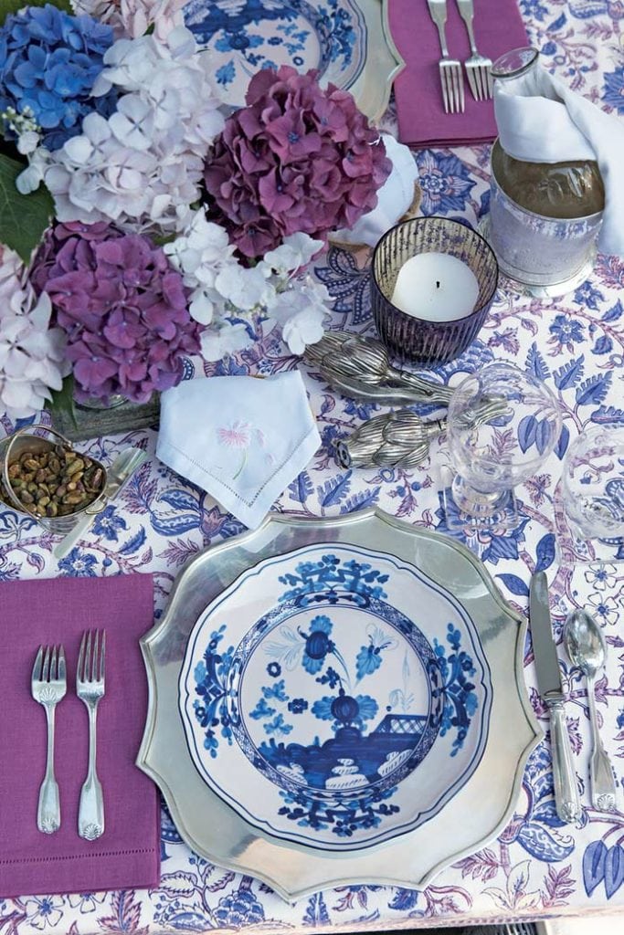 Charlotte Moss Purple Dining Table