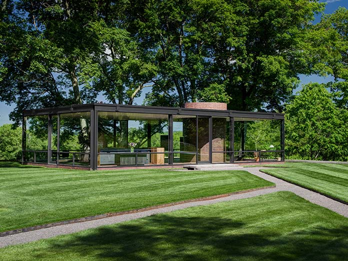 The Glass House in New Canaan, CT