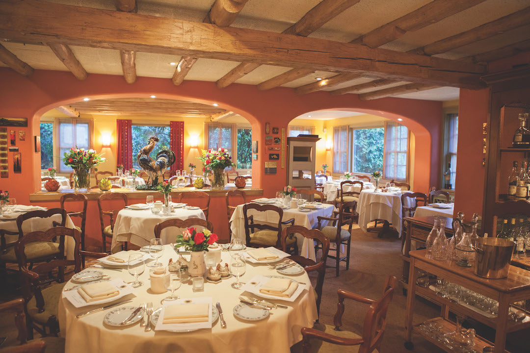 The dining room in La Panetiere in Rye, NY