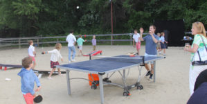 Ping pong tables at event