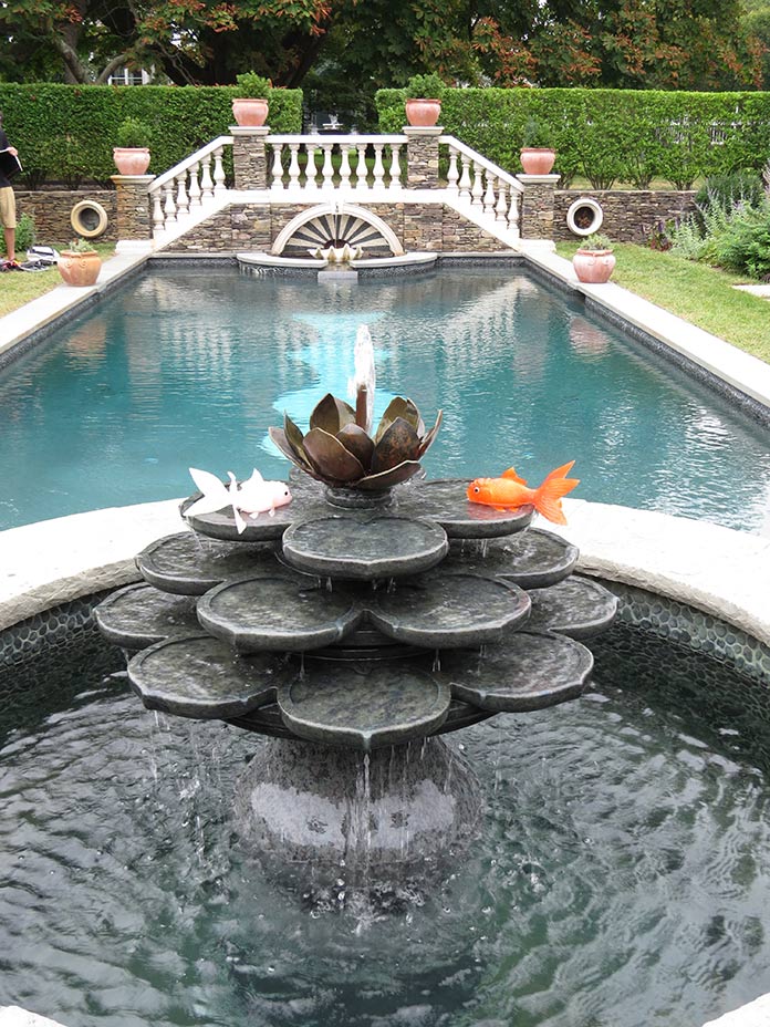 fountain in secret garden