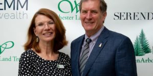 Image of President Lori Ensinger and Board Chair Bruce Churchill