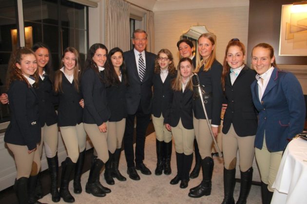 Image of Brian Williams with New Canaan Mounted Troopers