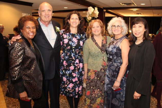 Image of Earlene Cox, Jim Turnbull (Honoree), Emily Peck (Executive Director), Carol Chevlowe (President), Rose Foley, Sally Ng (Vice President)