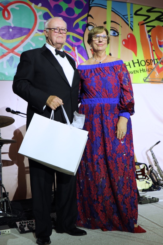 Arthur Martinez (Honoree) and Diane Kelly (President, Greenwich Hospital)