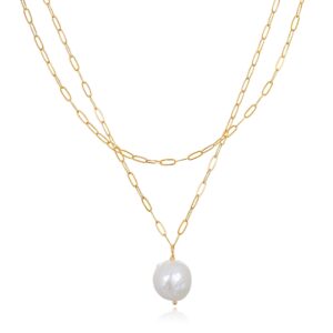 Amelia Rose Design Layered Baroque Pearl Necklace