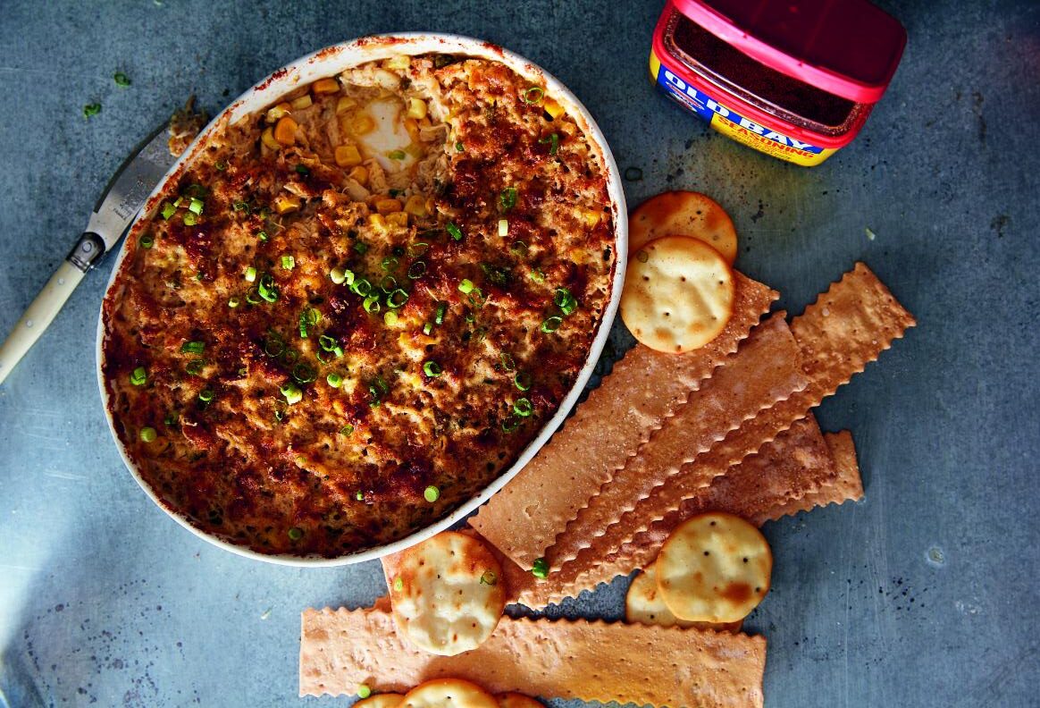 Baked Crab Dip with Sweet Corn & Old Bay