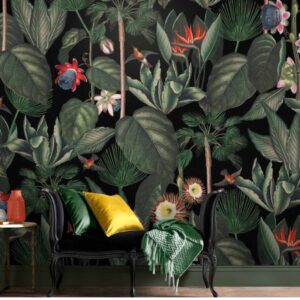 Botanique Jungle Dawn Bespoke Mural Wallpaper