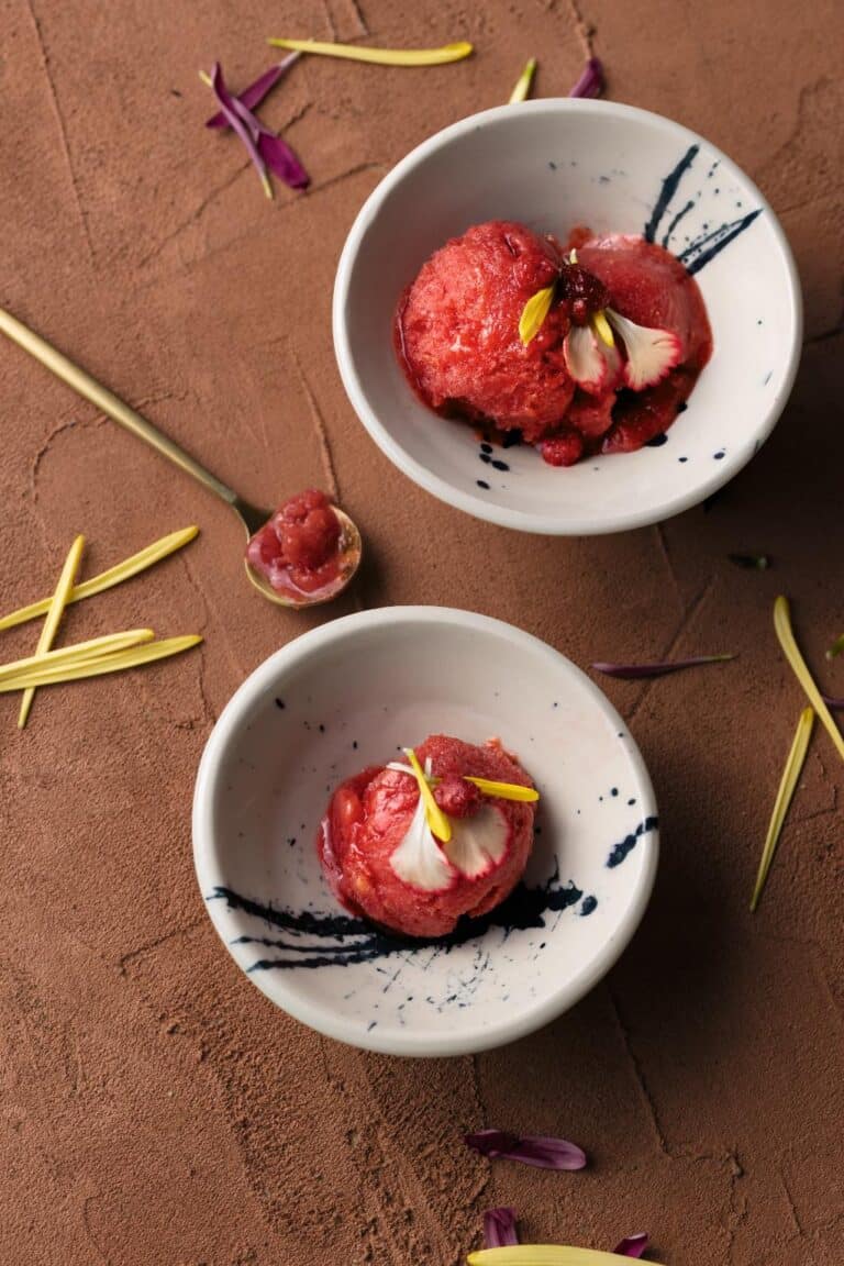 Sorbet in two bowls
