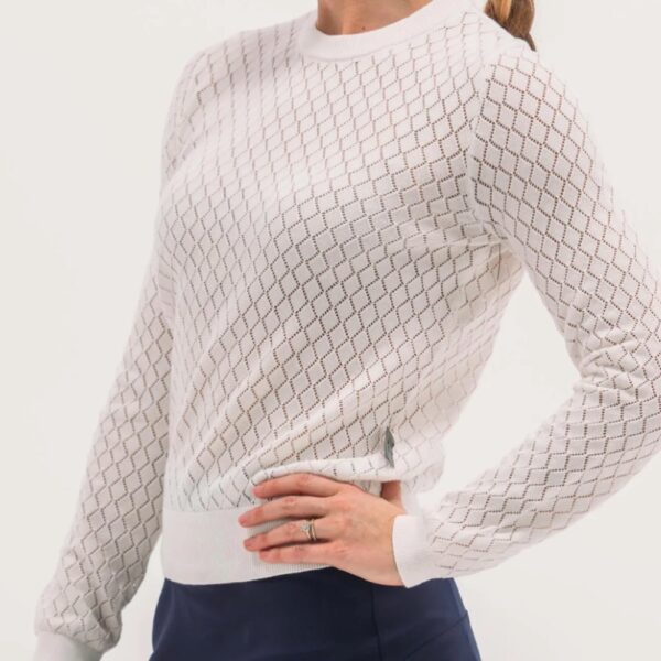 White long sleeve top