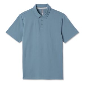 Vuori Mens polo light blue short sleeve shirt