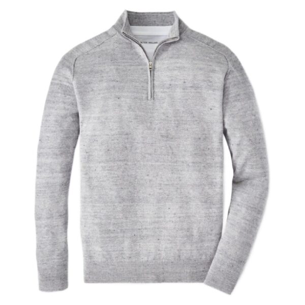 Grey quarter-zip sweater