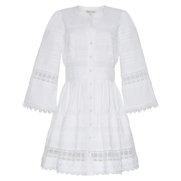 Cara Cara mini white dress with long sleeves