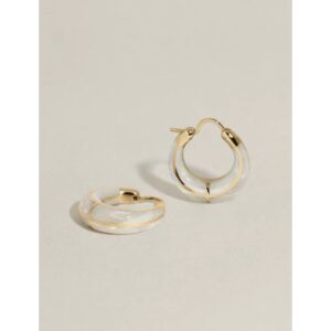 Marble and gold earrings