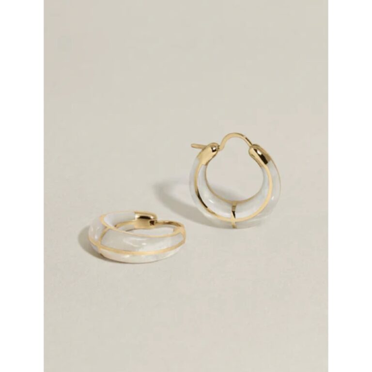 Marble and gold earrings