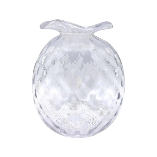 clear, glass pineapple vase