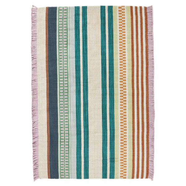 Colorful and striped rug