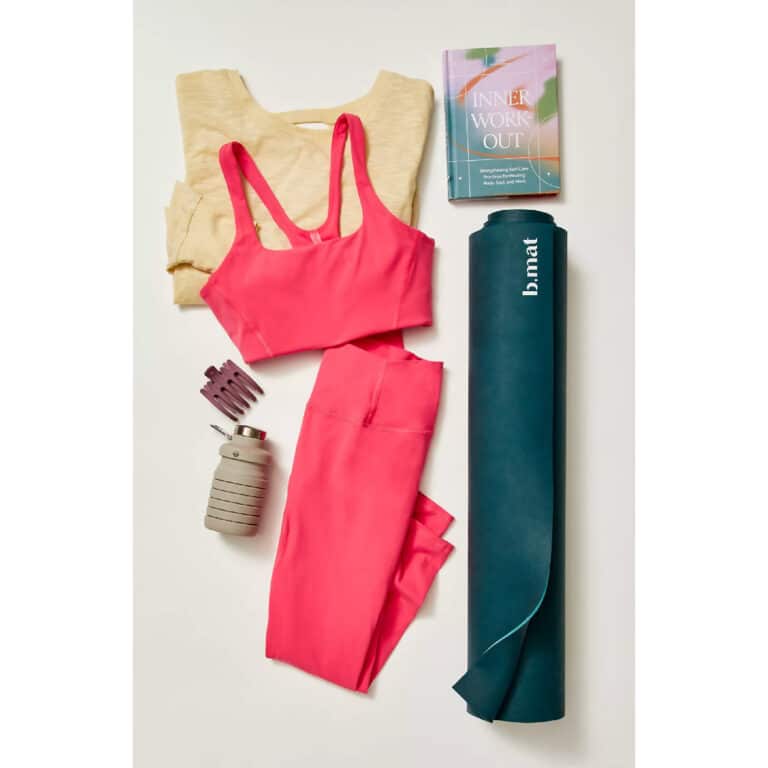 Yoga outfit, accessories, and b.mat