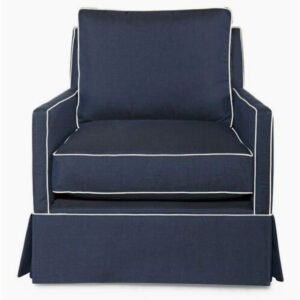 Auburn Club Chair, Indigo Sunbrella