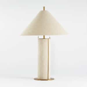 Remi Natural Linen Table Lamp 31.75"